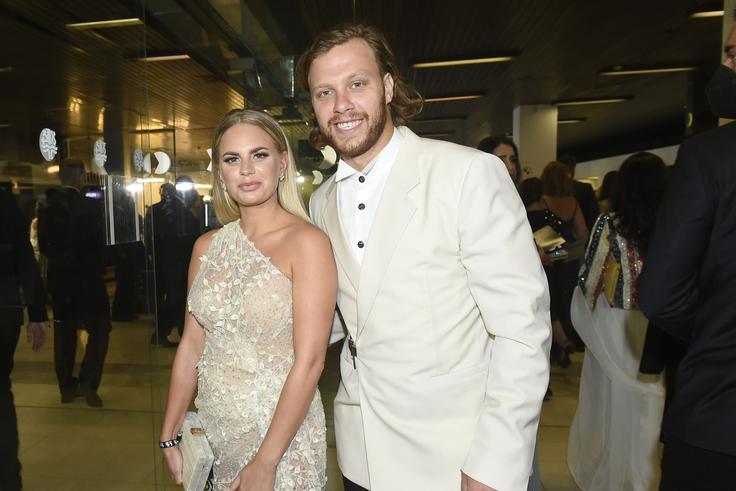 Rebecca Rohlsson in David Pastrnak sta par od leta 2018. | Foto: Profimedia