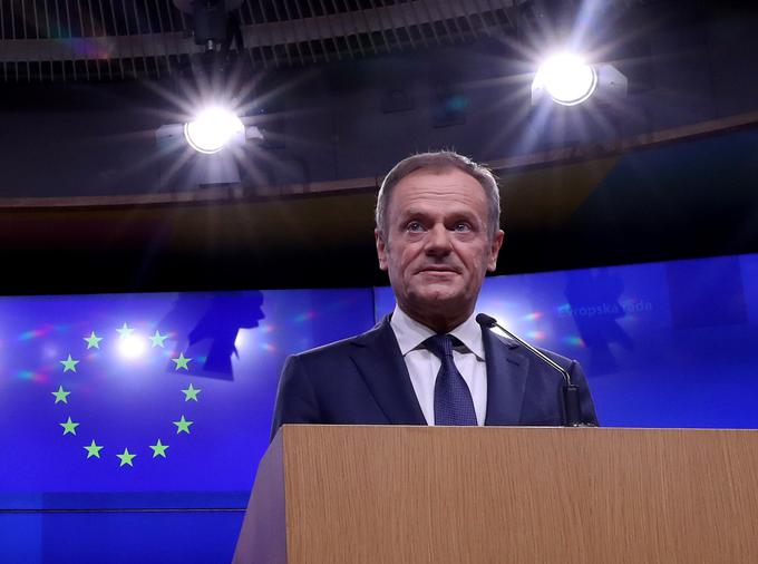 Dvanajsti april je ključen datum za Združeno kraljestvo. Do takrat se mora odločiti, ali bodo izvedli evropske volitve, je dejal predsednik Evropskega sveta Donald Tusk. | Foto: Reuters