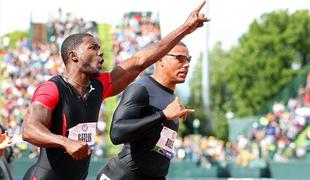 Gatlin 9,80, Gay 9,86 na 100 m v Eugenu (video)