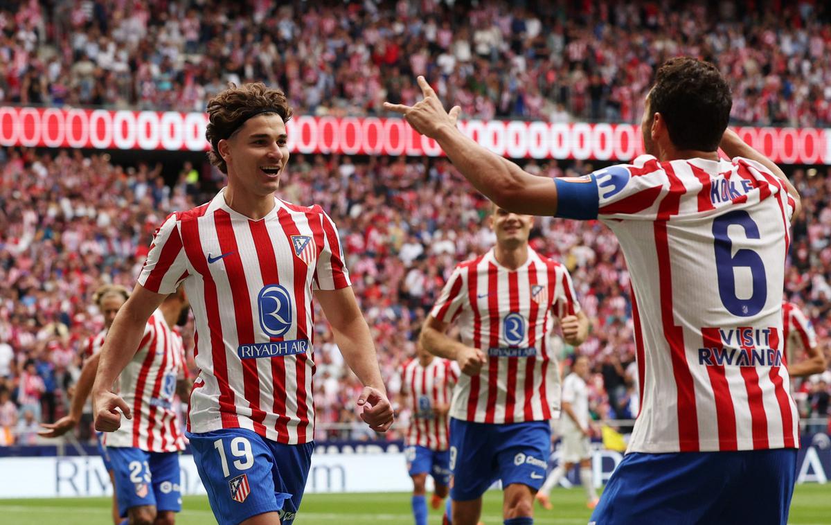 Atletico Madrid  Julian Alvarez | Julian Alvarez je v drugem polčasu zadel dvakrat in Atletico je proti Realu povedel s 4:2. | Foto Reuters