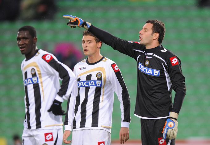 Danes 32-letni Ljubljančan je bil član Udineseja kar osem let. Njegov prvi vratar je bil pet sezon. | Foto: Guliverimage/Getty Images