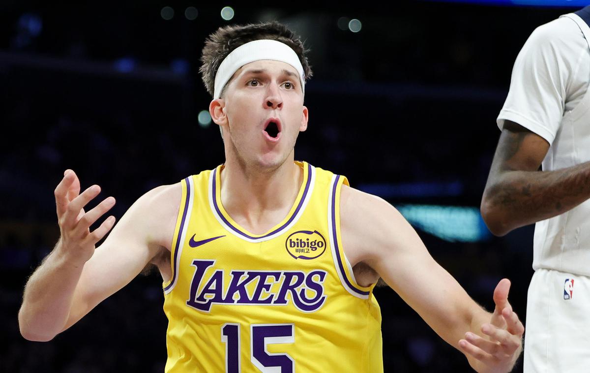 Austin Reaves | Austin Reaves je napadalno spet blestel in se zaustavil pri 41 točkah, vendar je moral tokrat priznati premoč tekmecu. Lakersi so tudi tokrat igrali brez Luke Dončića. | Foto Guliverimage