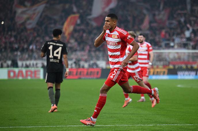 Union Berlin Danilho Doekhi | Danilho Doekhi je zadel sredi prvega polčasa in nato še enkrat tik pred koncem tekme. | Foto Reuters