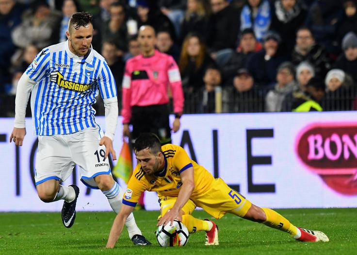 Jasmin Kurtić je Spalu pomagal do pomembne in velike točke proti Juventusu. | Foto: Getty Images