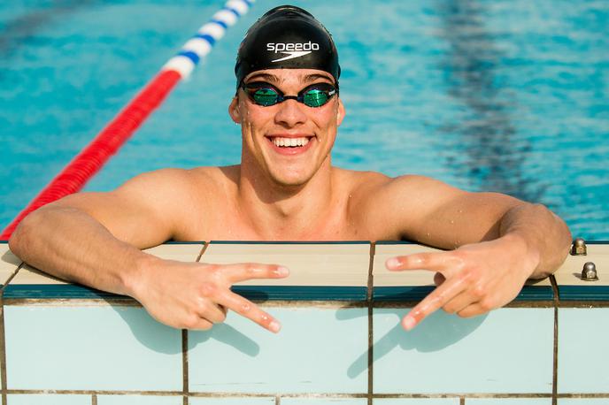 Peter John Stevens | Slovenski plavalec Peter John Stevens je na evropskem plavalnem prvenstvu v Glasgowu osvojil bronasto odličje na 50 metrov prsno. | Foto Vid Ponikvar