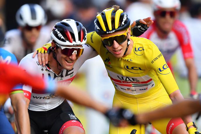 Tadej Pogačar & Jan Polanc | Jan Polanc je v torek izvedel, da bo nastopil na dirki Milano-San Remo, kjer bo njegova osrednja naloga pomagati Tadeju Pogačarju. | Foto Reuters
