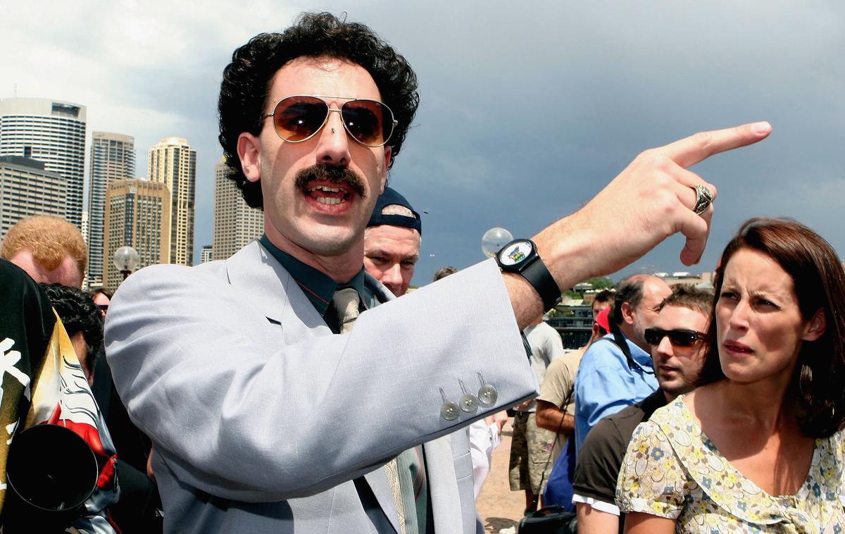 Sacha Baron Cohen Borat | Sacha Baron Cohen je na Twitterju ameriškega predsednika Donalda Trumpa podražil z besedami, da bo po 20. januarju ostal brez službe in bi zato morda lahko igral rasističnega bedaka v kakšnem njegovem filmu. | Foto Getty Images