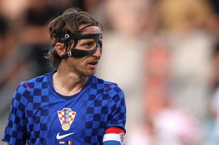 Luka Modrić je med tednom proti Belgiji (0:2) vknjižil že 197. nastop za Hrvaško. | Foto: Reuters