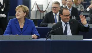 Voditelja Nemčije in Francije po 25 letih skupaj nagovorila Evropski parlament
