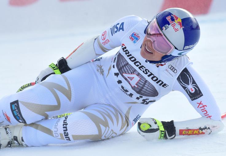 Lindsey Vonn Takole se je za Vonnovo končala decembrska tekma v St. Moritzu. | Foto: Sportida