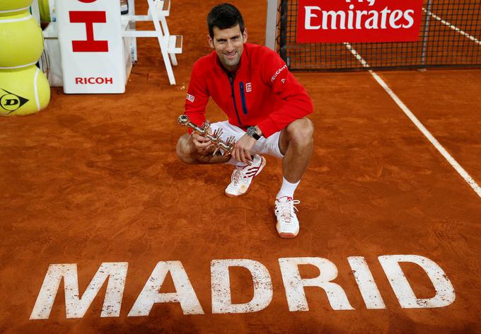 Novak Đoković je v Madridu dosegel 29. zmago na turnirjih serije masters in na večni lestvici postavil nov mejnik. | Foto: 