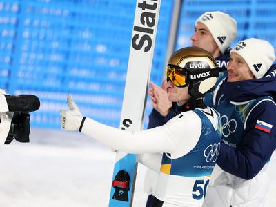 Domen Prevc ob olimpijskem debiju šesti