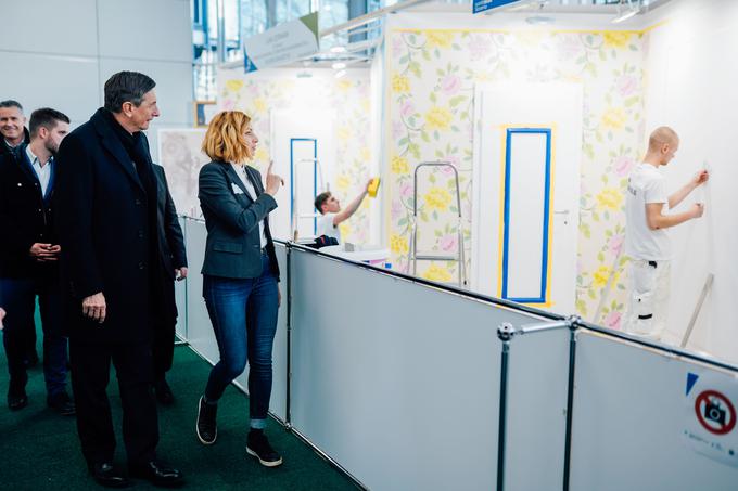 Tudi predsednik Borut Pahor si je ogledal tekmovanje SloveniaSkills.  Foto: Nik Jevšnik STA | Foto: 