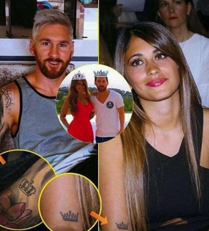 Lionel in Antonella Messi in njuni tetovaži. | Foto: 