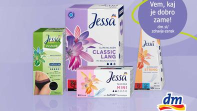 dm trajno znižal cene izdelkov za žensko higieno lastne blagovne znamke Jessa