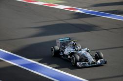 Mercedesa tudi v ZDA napovedala prevlado, Hamilton pred Rosbergom