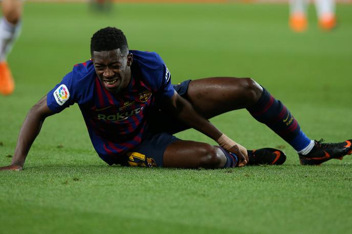 Ousmane Dembele | Odkar je prišel v Barcelono, je Ousmane Dembele prebil skorajda več časa na bolniški kot pa na igrišču. | Foto Reuters