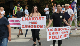 Zbrani na protestu v Ljubljani zahtevali zaščito slovenskih kmetov  #foto #video