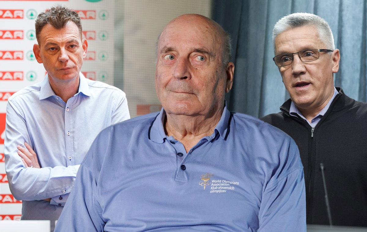Gašper Okorn Ivo Daneu Peter Vilfan | Gašper Okorn in Peter Vilfan sta bila ogorčena nad dejstvom, da so odstrnaili Iva Daneua iz dvorane Hale Tivoli. | Foto STA