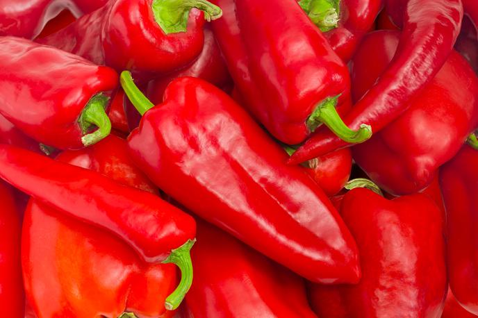 Rdeča paprika, paprika | Zaradi preseženih pesticidov se artikla ne sme uživati. Osebe, ki so prišle v stik z okuženim živilom, naj si razkužijo roke. | Foto Shutterstock