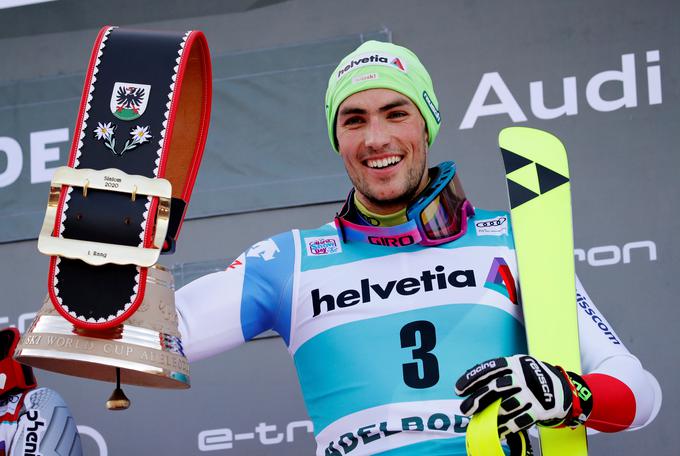 Yule se je na domačem prizorišču veselil tretje slalomske zmage, že druge v samo štirih dneh. V sredo je zmagal že v Madonni di Campiglio.  | Foto: Reuters