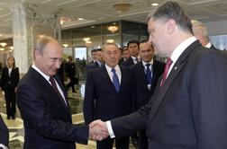 Putin in Porošenko na pogovorih na štiri oči
