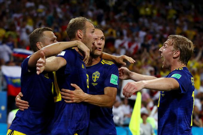 Veselje Švedov v 32. minuti. | Foto: Getty Images