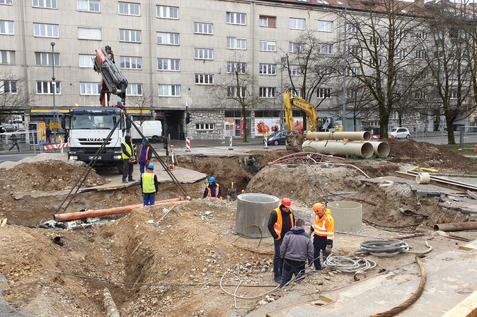 Poljanska cesta križišče delo prenova | Tako je križišče izgledalo 19. marca letos. | Foto Metka Prezelj
