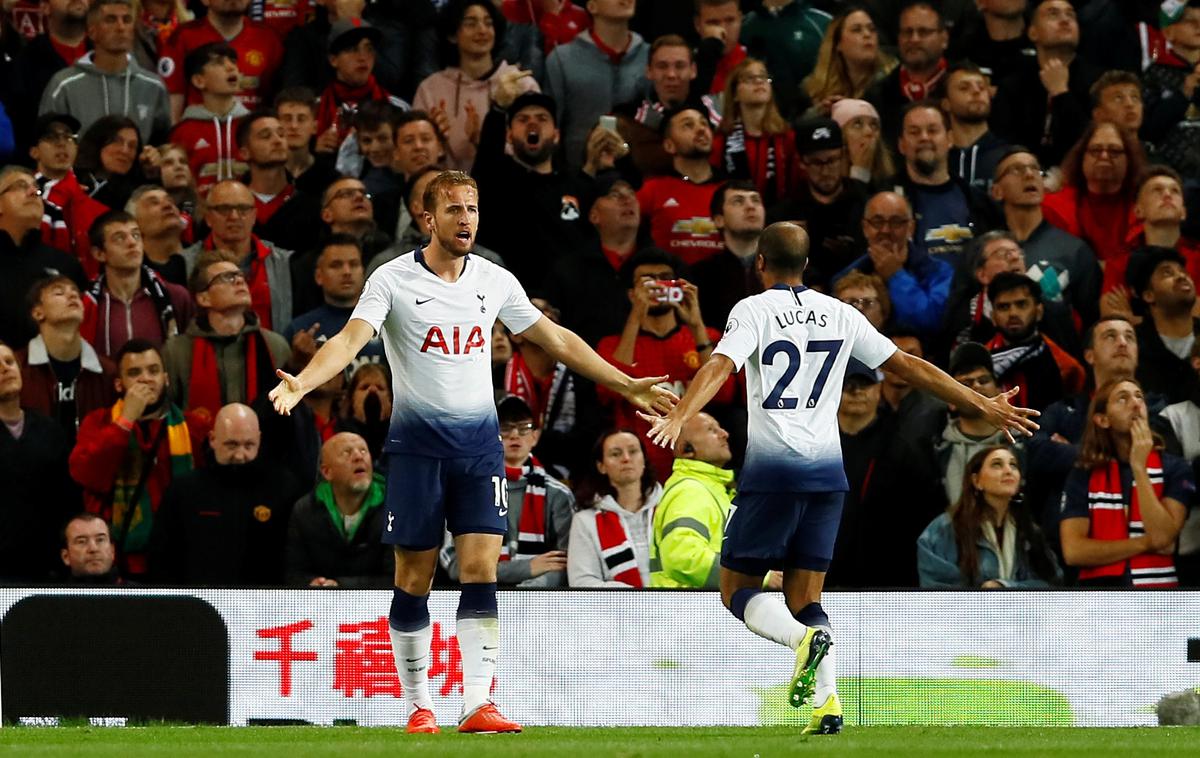 ManU Tottenham | V derbiju kroga se je Tottenham poigral z Manchestrom Unitedom. | Foto Reuters