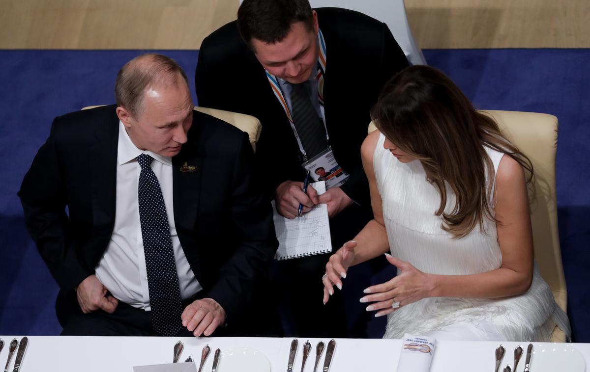 Vladimir Putin in Melania Trump | Vladimir Putin in Melania Trump v Hamburgu julija 2017  | Foto Guliverimage