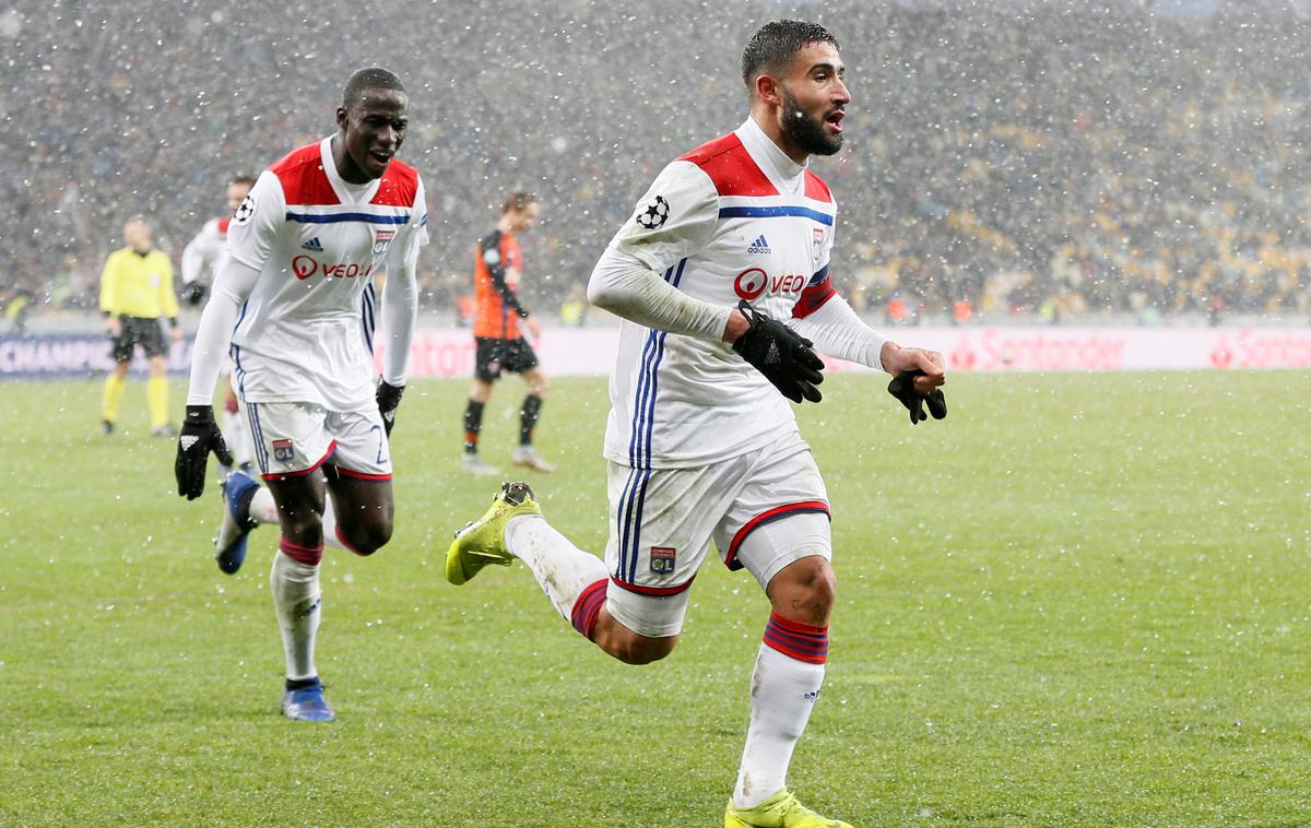 Nabil Fekir | Lyon je z golom v hladni Ukrajini rešil zvezdnik Nabil Fekir. | Foto Reuters