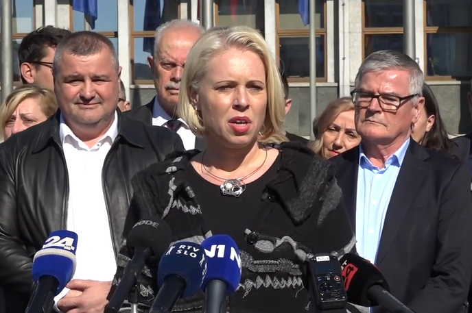 Urška Klakočar Zupančič | Izjavo je podala predsednica DZ Urška Klakočar Zupančič.  | Foto Posnetek  zaslona