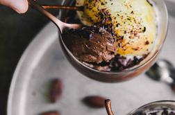 Puding iz temne čokolade s hruškami v 15 minutah #recept