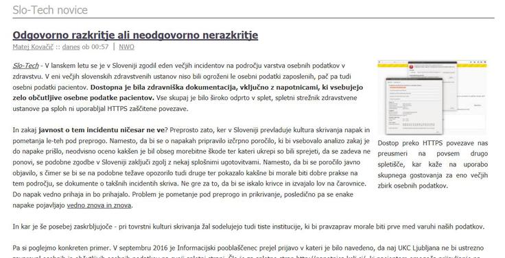 Ali je za varnostno luknjo kriv tisti, ki je na njo opozoril, ali tisti, ki ni preprečil njenega nastanka in je po prejetem opozorilu ni kar se da hitro odpravil? | Foto: www.slo-tech.com