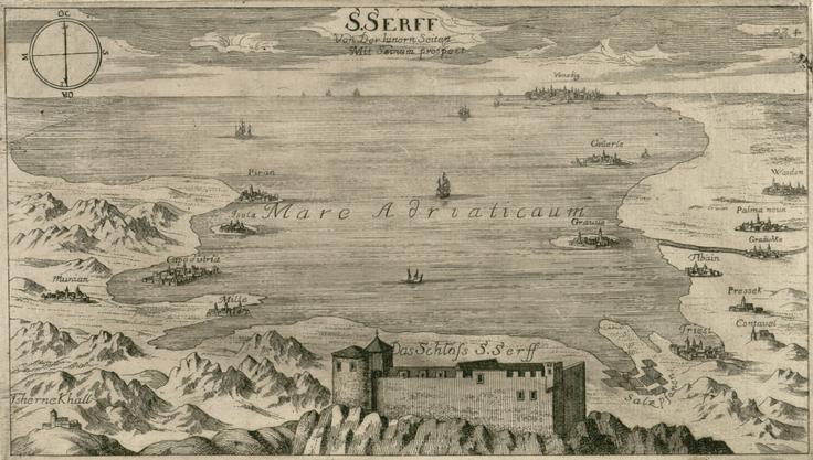 Socerb, Koper, Izola | Foto: iz Valvasorjeve Topografije sodobne vojvodine Kranjske