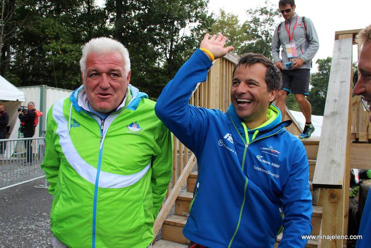 Dejan Testen (desno) v družbi Petra Kauzerja starejšega. | Foto: Nina Jelenc