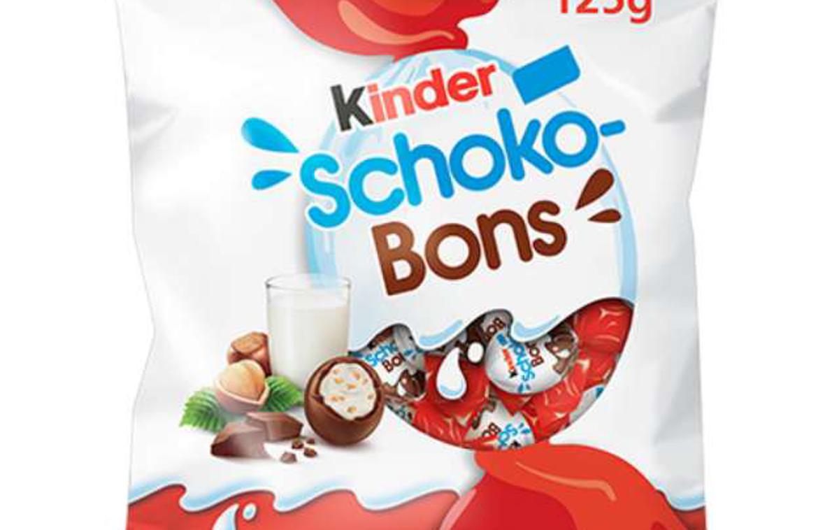 Kinder Schoko Bons | O okužbah s salmonelo, ki naj bi bile povezane s čokoladnimi izdelki italijanske skupine Ferrero, so v preteklih dneh poročali predvsem iz Velike Britanije, pa tudi iz nekaterih drugih držav na severu Evrope. 
