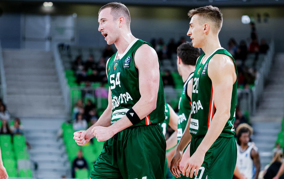 Cedevita Olimpija - Veolia Towers Hamburg | Cedevita Olimpija je dosegla še šesto zmago v evropskem pokalu. | Foto Aleš Fevžer