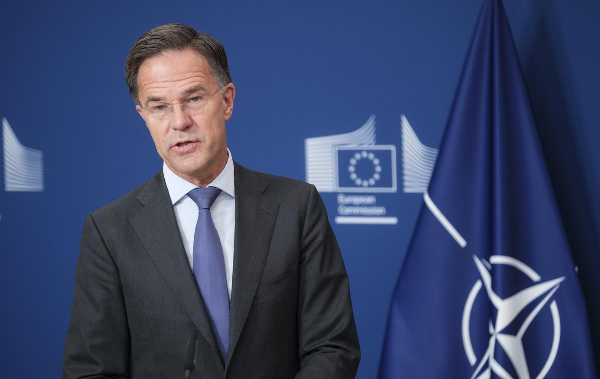 Mark Rutte | Generalni sekretar Nata se bo med obiskom ločeno sestal z Robertom Golobom, predsednico republike in vrhovno poveljnico Slovenske vojske Natašo Pirc Musar ter predsednico DZ Urško Klakočar Zupančič.  | Foto STA