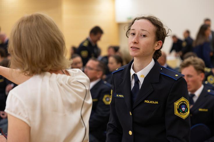 Nika Prevc, slovenska policija | Foto: Tine Eržen/STA