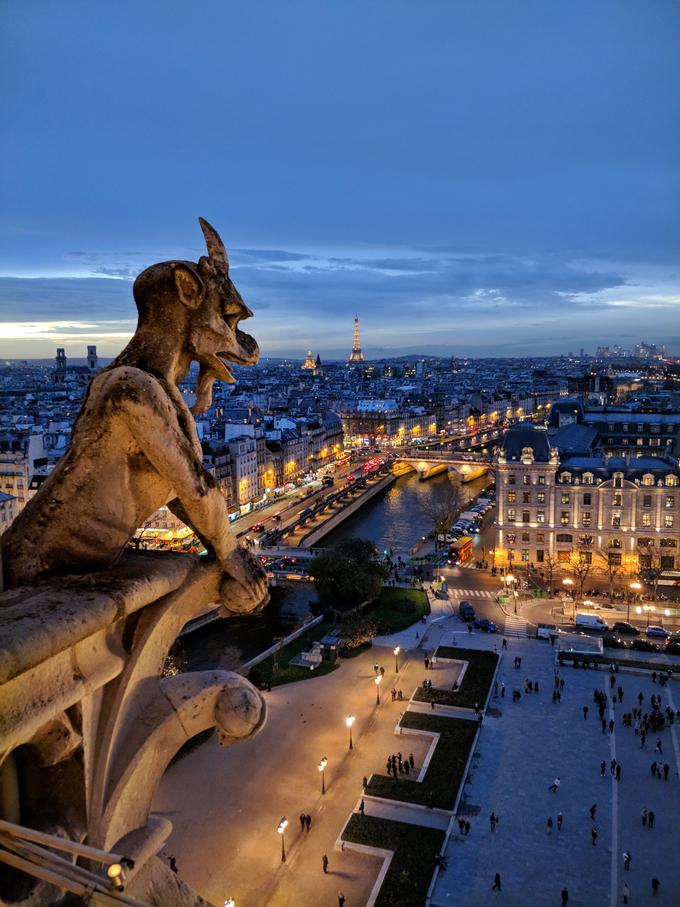 Gargojl, ki "varuje" Pariz. | Foto: Getty Images