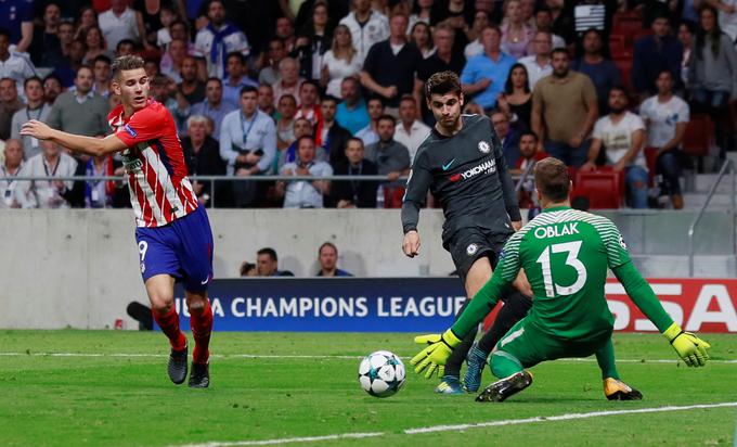 Lucas Hernandez v obrambi madridskega Atletica sodeluje z Janom Oblakom. | Foto: Reuters