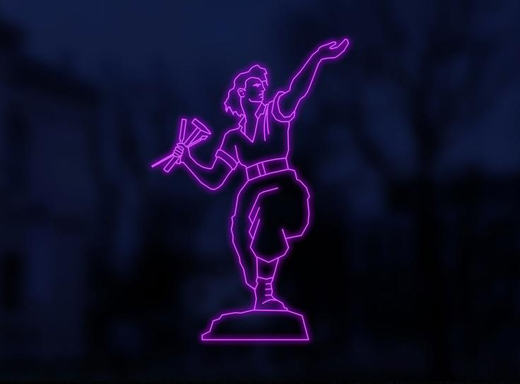 Projekt kiparke Nine Tovornik Umetnost vodi ljudstvo (2025)  | Foto: Svetlobna gverila, 2025