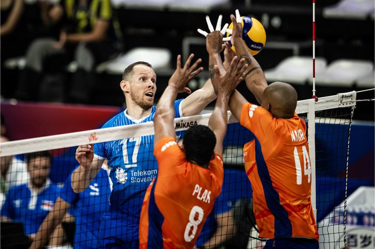 odbojka liga narodov Slovenija Nizozemska | Foto: VolleyballWorld