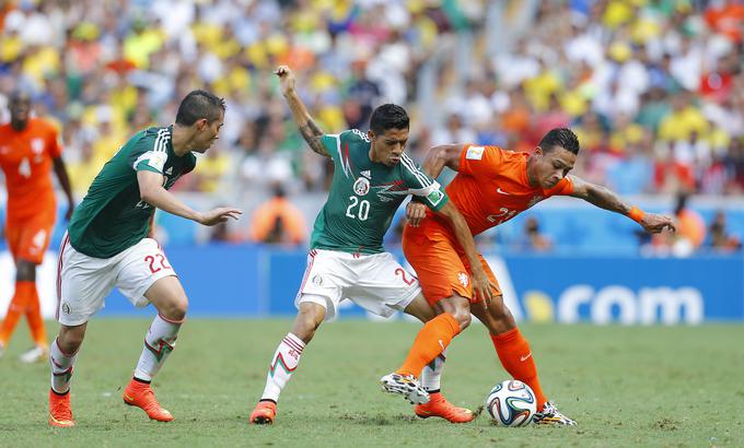 Mehičani so se tudi ob zadnjem nastopu na svetovnih prvenstvih ustavili v osmini finala. | Foto: Reuters