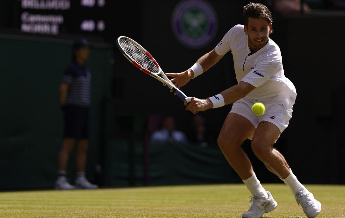 Wimbledon Cameron Norrie | Cameron Norrie se je uvrstil v osmino finala in navdušil domačo publiko v All England Clubu. | Foto Reuters