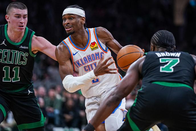 Shai Gilgeous-Alexander, Boston : Oklahoma | Shai Gilgeous-Alexander je bil prvi mož ob zmagi Oklahome. | Foto Reuters