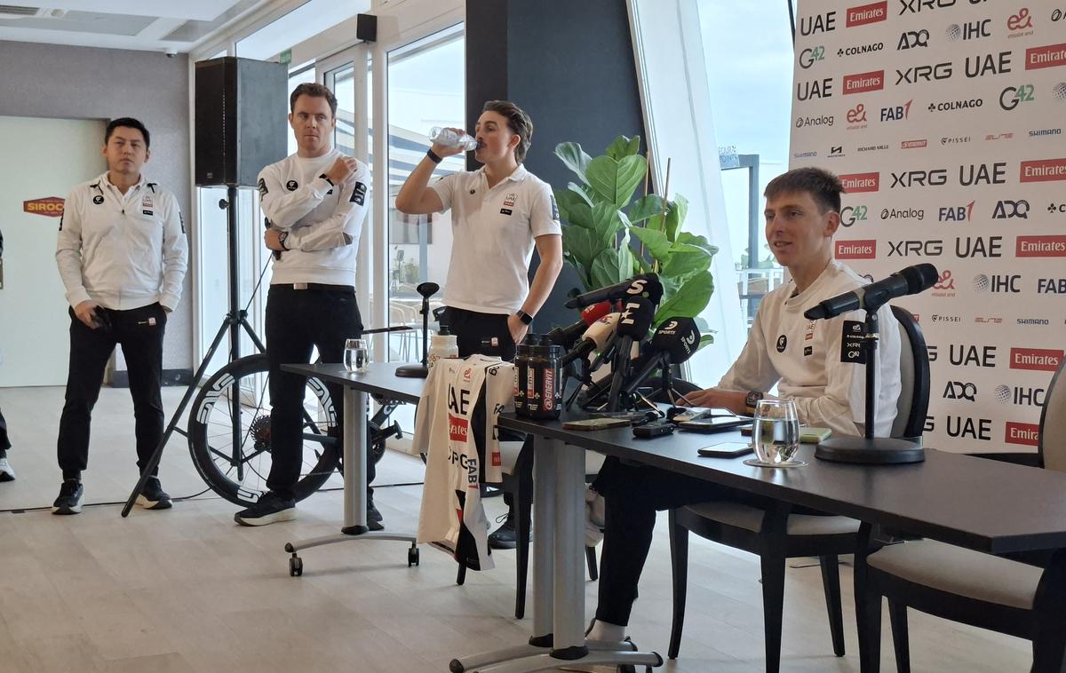 Pogi | Tadej Pogačar je danes v Benidormu na vzhodni obali Španije predstavil svoj tekmovalni program za sezono 2026.  | Foto Alenka Teran Košir