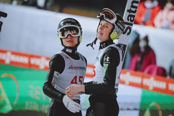 Z Anžetom Laniškom sta bila v pretekli sezoni najboljša slovenska skakalca. | Foto: Sportida