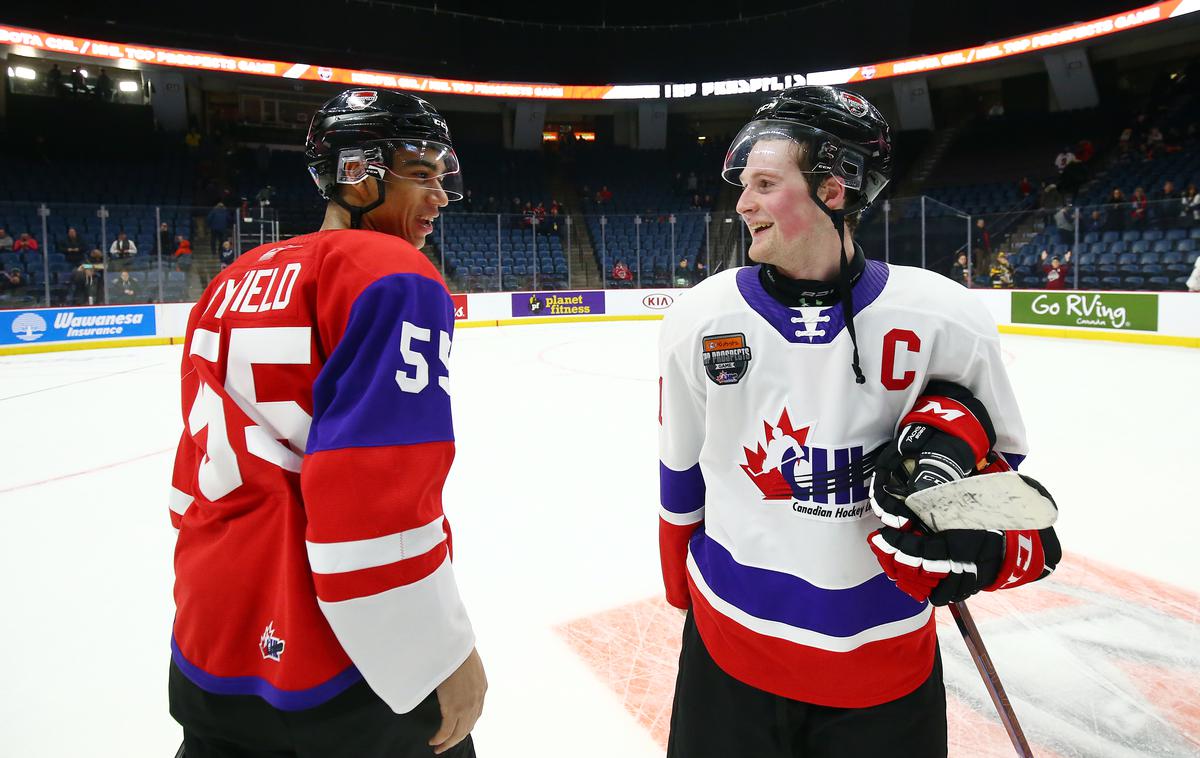 Alexis Lafreniere in Quinton Byfield | Quinton Byfield in Alexis Lafreniere: št. 2 in 1 nabora lige NHL 2020 | Foto Getty Images